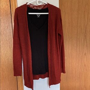 Maurices Women's Rich Red Open-Front Cardigan